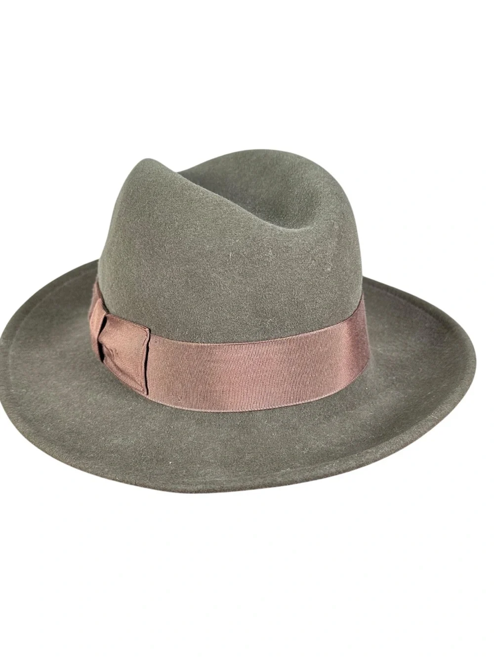VINTAGE Wool Felted Poet Hat Fedora - Picture 4 of 10